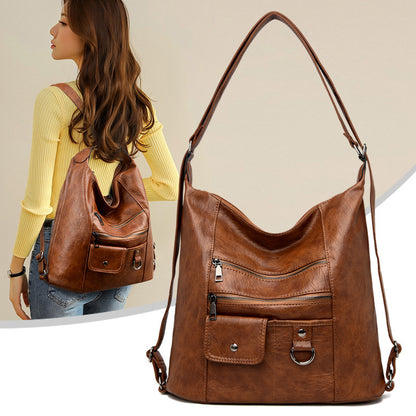 New Soft Leather Two in One function Both Shoulder Bag & Backpack Options.