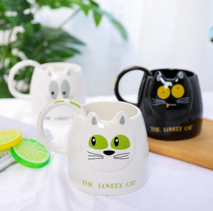 400ml Korean cute cat head cupp