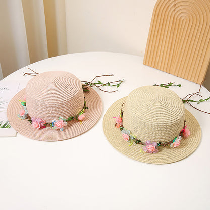 Women's Flat Straw Sun Protection Sun-proof Western Style Beach Hat