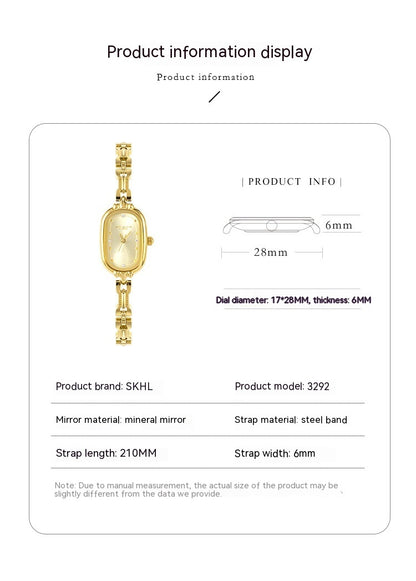 Medieval Golden Oval Dial uxury Artistic Watch