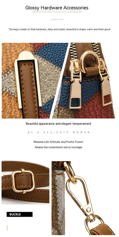 All-matching National Style Fashion Double-zipper Cross-body BAG