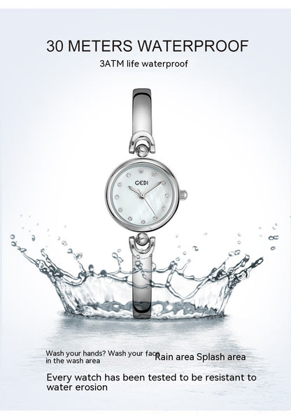 Simple Design Small Exquisite Round Dial Bangle Watch