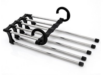 5 In 1 Wardrobe Multi-functional Pants Hangers Stainless Steel