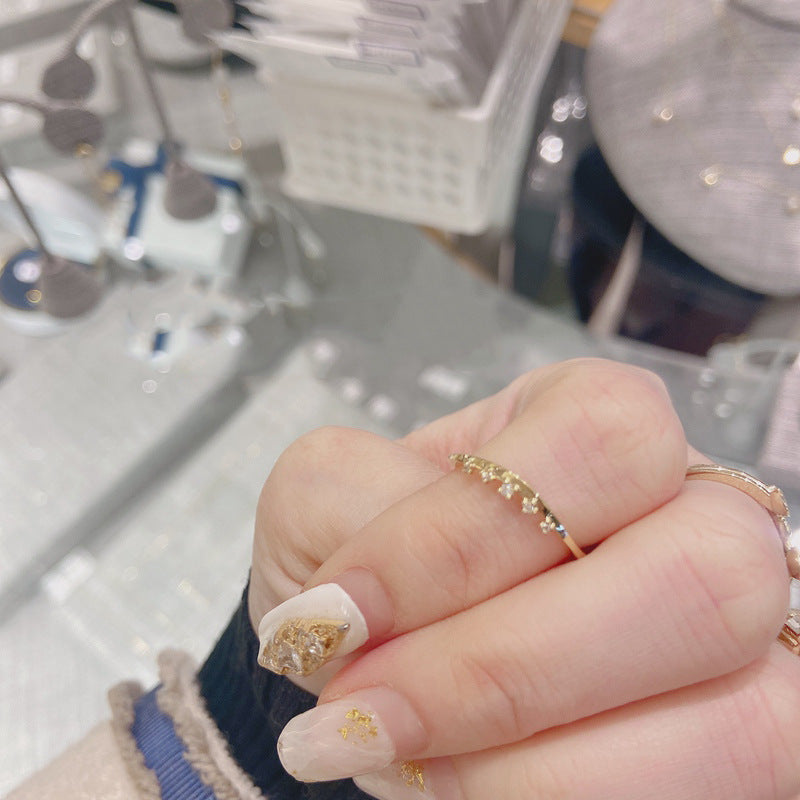 Sterling silver s925 plating 18K gold ring