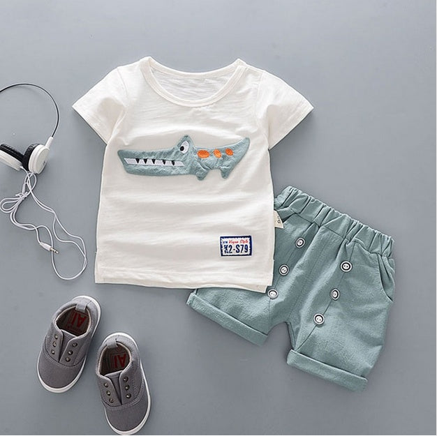 summer baby boys 2 Piece outfits sports