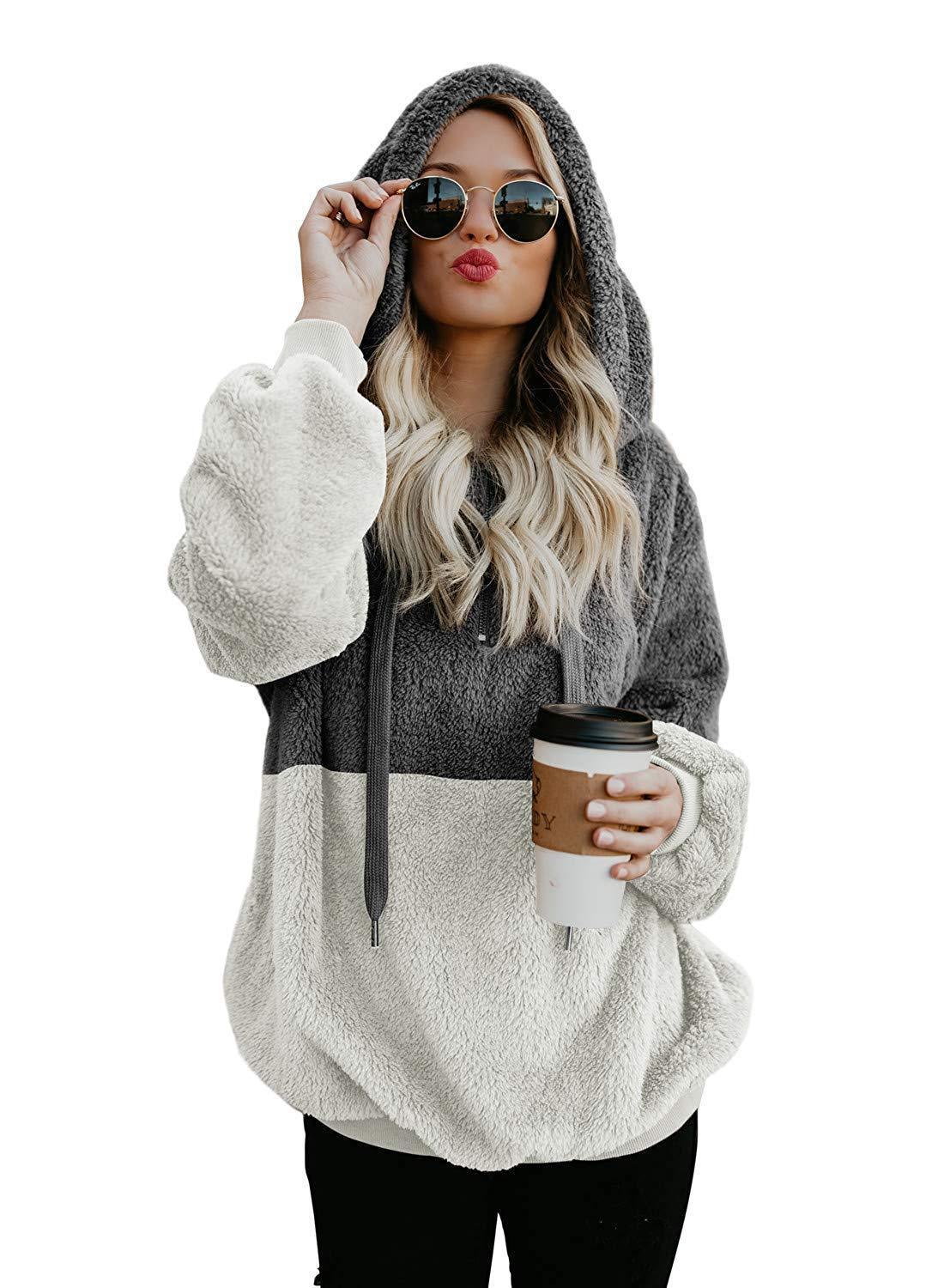 Women Casual Plush Hoodie
