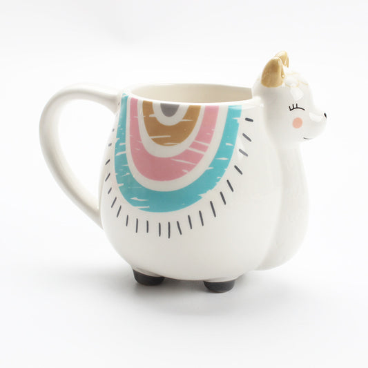 Alpaca Shaped Ceramic Mug