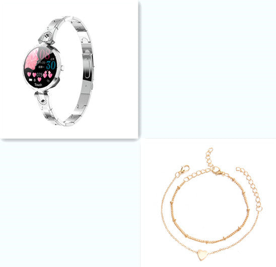 Mode Damen Smart Watch Wasserdicht Tragbarer Herzfrequenzmesser