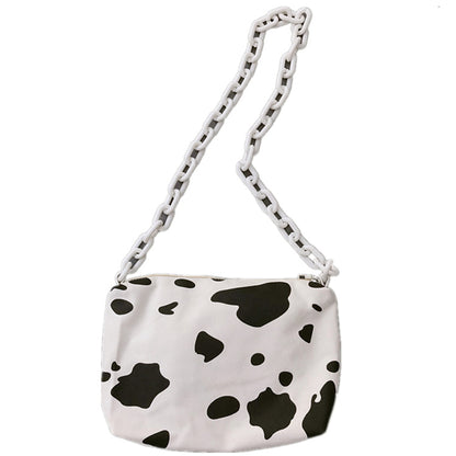 Girls cow print canvas bag