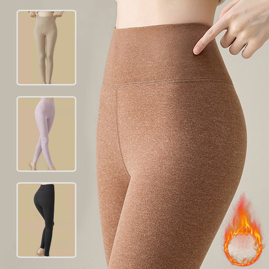 Winter Warm Leggings Cashmere Plus Velvet Tight Pants High Waist Slim Fit Trousers