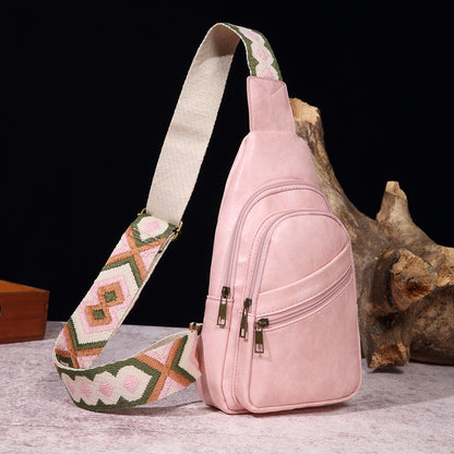 European And American Retro Casual Solid Color Cross-body Bag