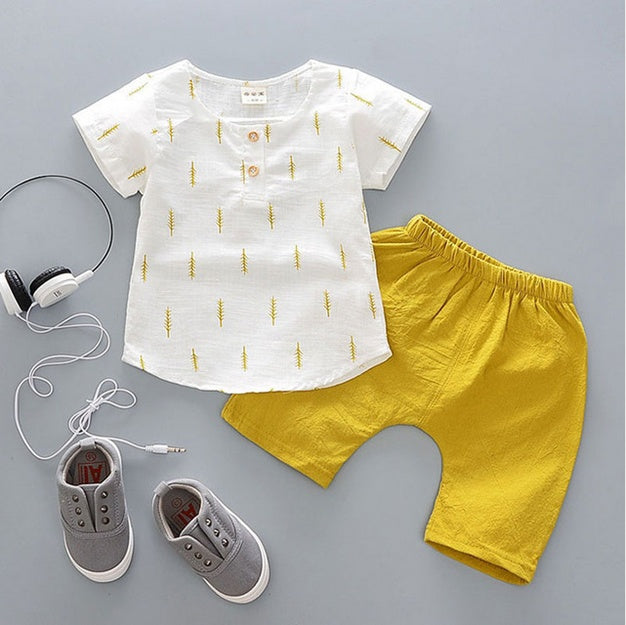 summer baby boys 2 Piece outfits sports