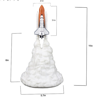 Nasa 3D Print Rocket Space Shuttle Lamp