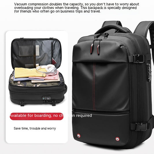 Travel Multifunction Backpack with Vacuum Compression Option & Vaccum Pump