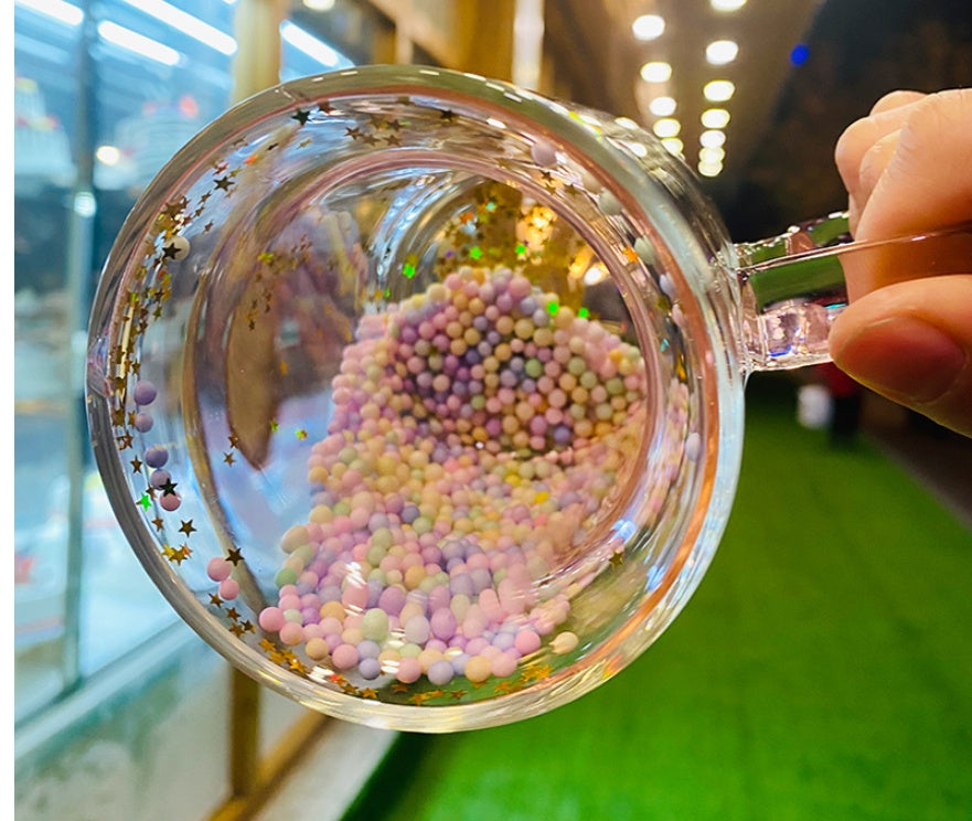 Heat Insulation And Anti-scald Handle Cups For Lovers Gift