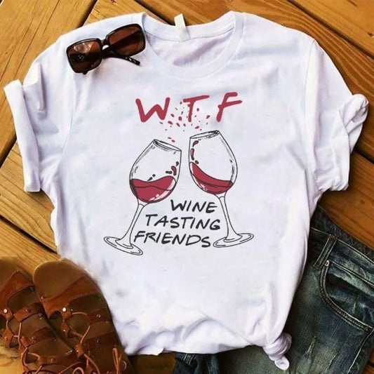 ワインモチーフのレディースTシャツ