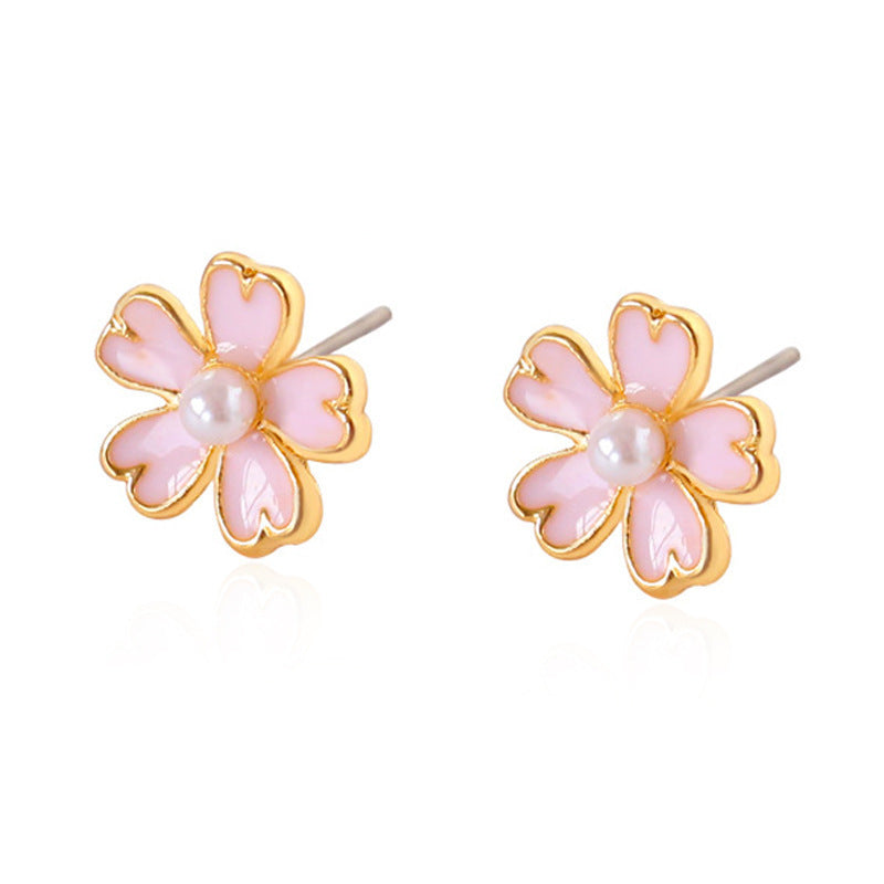 Fashion Earrings Flower Sweet And Gentle