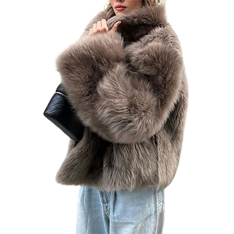 GDDYIN FAUX FUR SHORT JACKET