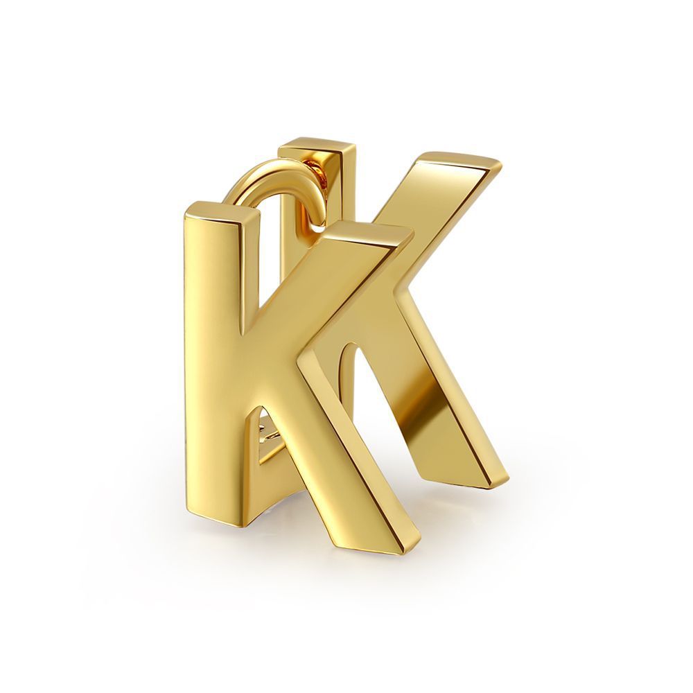 18K Gold Color Preserving Jewelry Name Letter Earrings Earrings