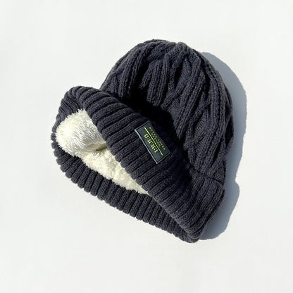 Fleece Lined Padded Knitted Hat