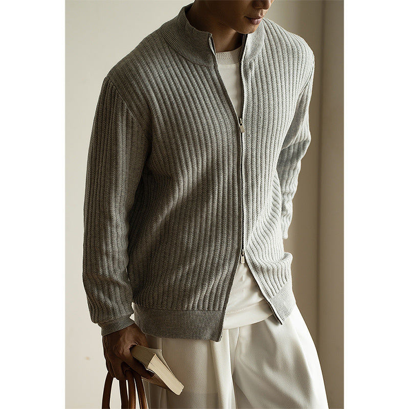 Zipper Cardigan Men's Casual Sweater Coat