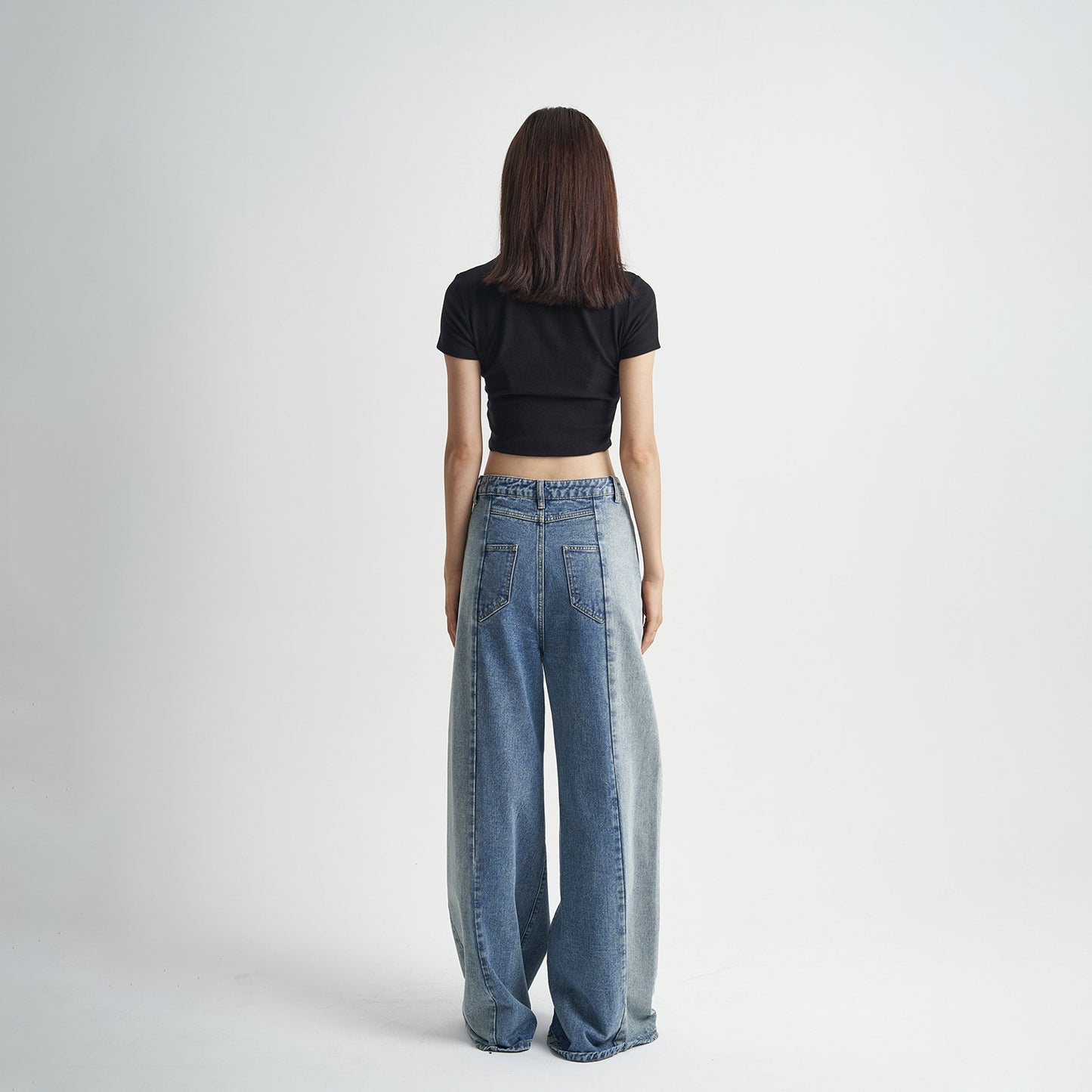 Washed Blue Loose Jeans