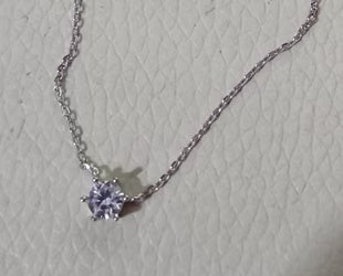 Silver Plated 14K Gold Versatile Single Diamond Clavicle Necklace