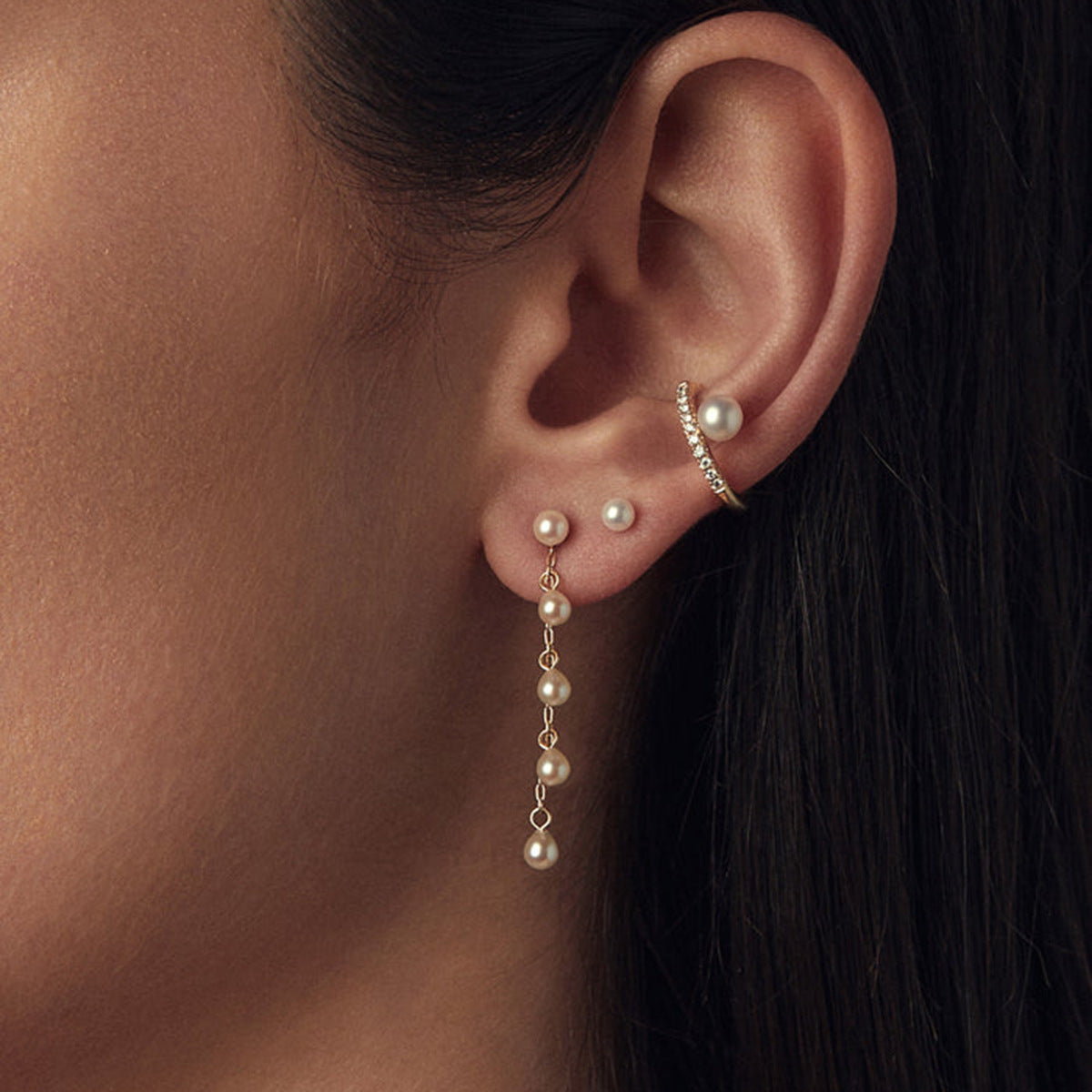 High-grade Ins Titanium Steel Earrings 18K Gold Plated