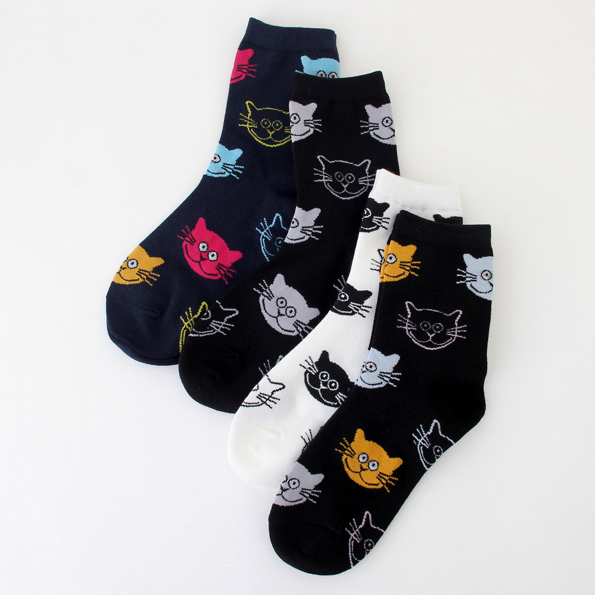 New Cute Cartoon Cat Casual Women's Socks