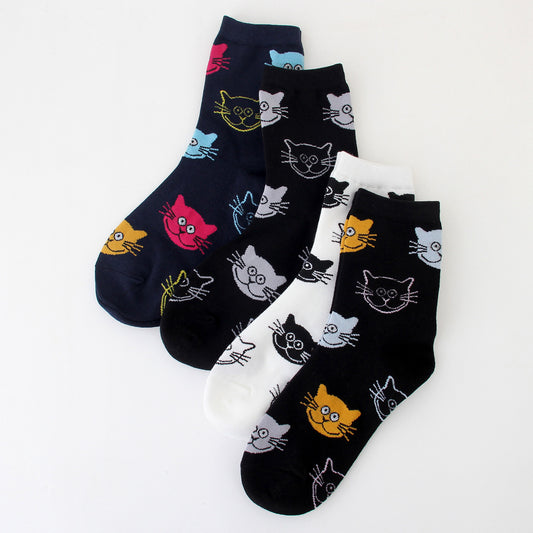 New Cute Cartoon Cat Casual Women's Socks