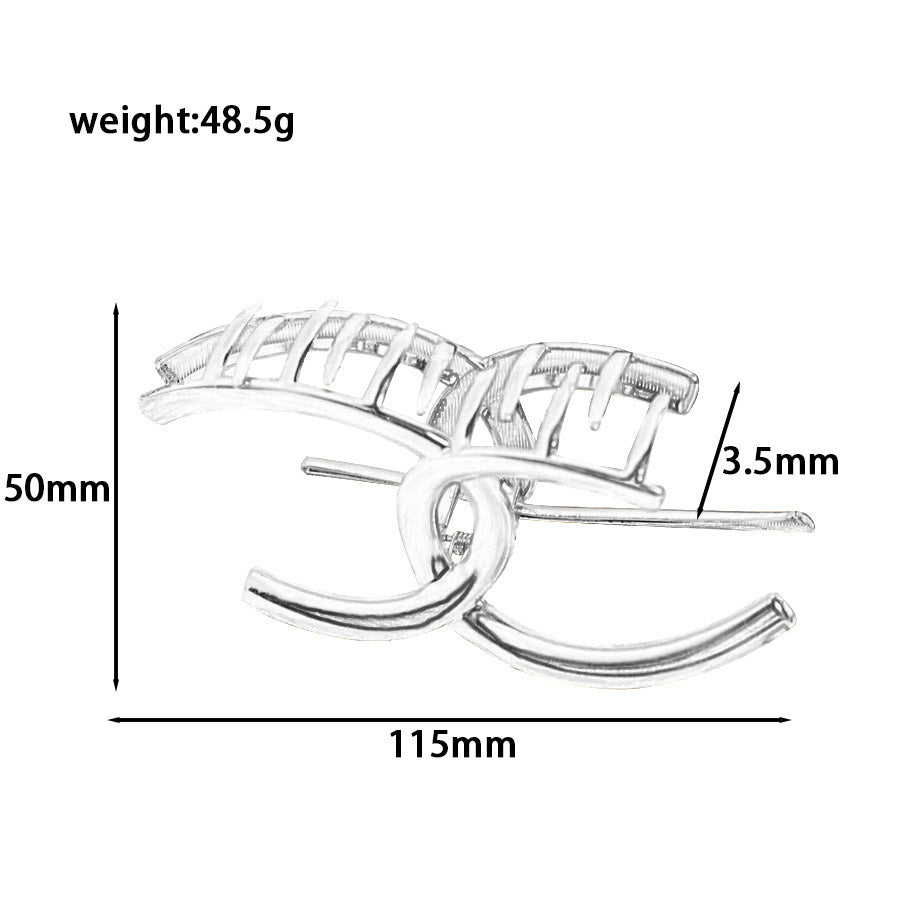 Silver Metal Barrettes Updo Hair Claw