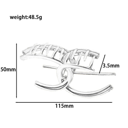 Silver Metal Barrettes Updo Hair Claw