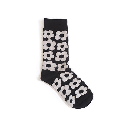 Cute cartoon flower socks cotton