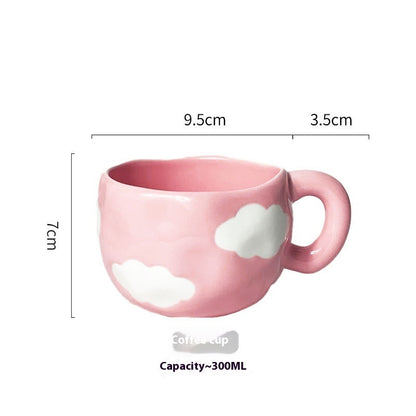 Cute Girl Heart Creative Hand-pinched Coffee Cup