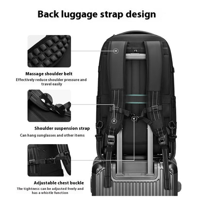 Expandable Trolley Backpack Large Capacity with Built in Vaccum Pump Option.