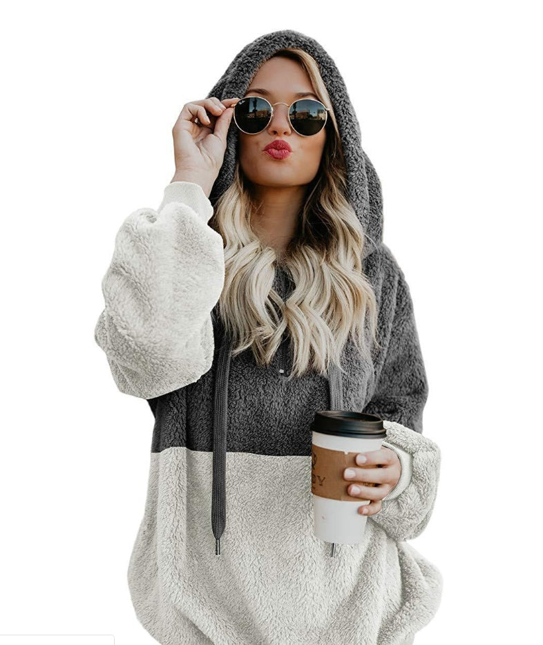Women Casual Plush Hoodie