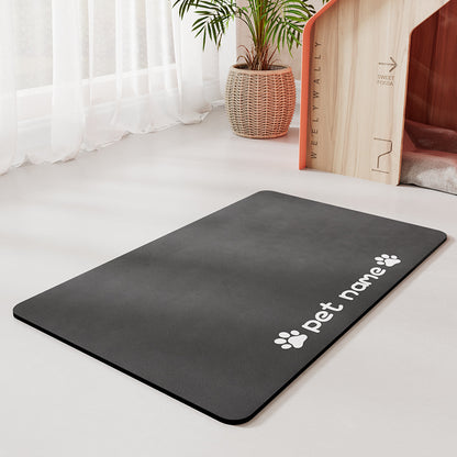 Minimalist Pet Feeding Mat Repeated Washing Water-absorbing Non-slip Mat