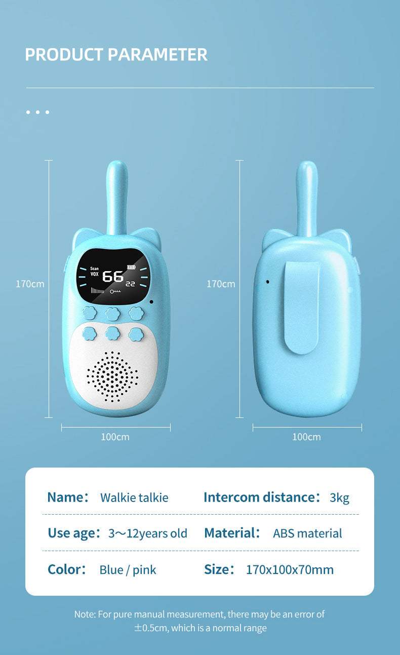 Walkie-Talkie 3KM Wireless Handheld USB Charging Parent-child Interaction Toys Gift