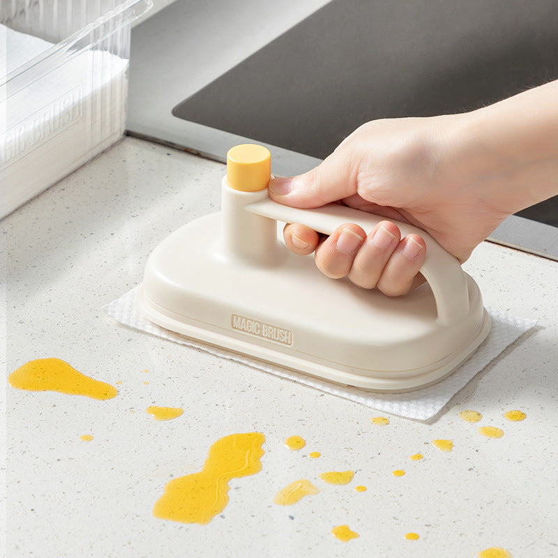 Kitchen Bathroom Toilet Cleaning Magic Brush with Wipes