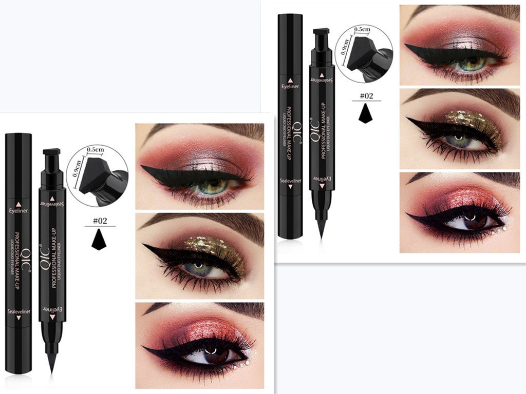 Double-headed wing seal eyeliner