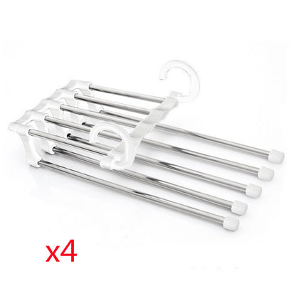 5 In 1 Wardrobe Multi-functional Pants Hangers Stainless Steel