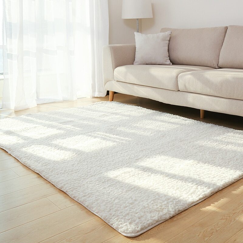 Living Room Rug Area Solid Carpet Fluffy Soft Home Decor Rug Tapete