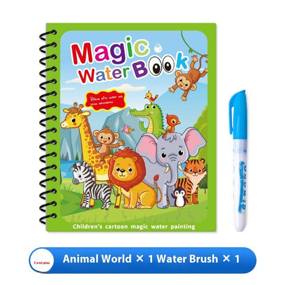 Children's Kindergarten Magic Repeated Graffiti Watercolor Painting Book Album
