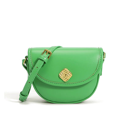 Round Women's Single Shoulder Design Mini Saddle Bag