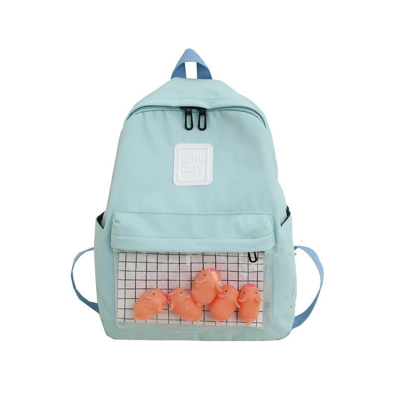 Cute little yellow duck transparent backpack