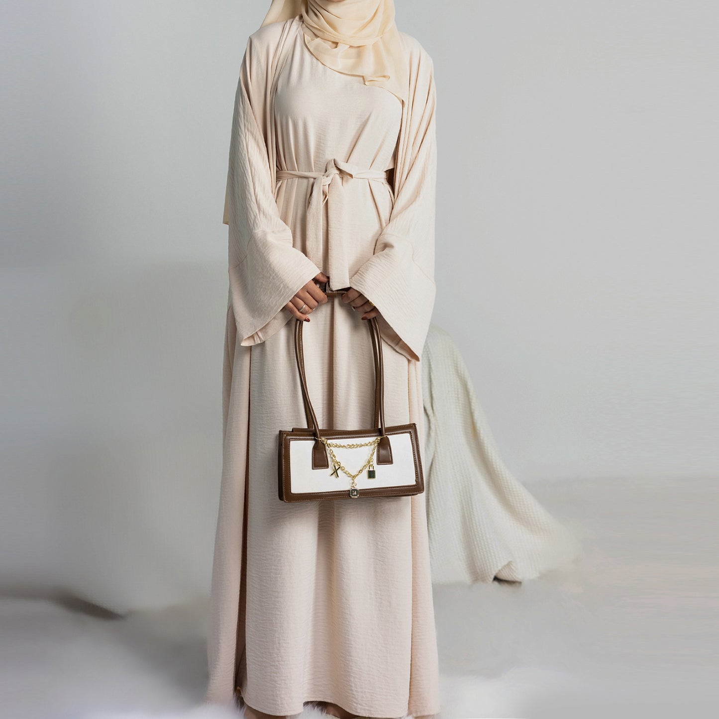 Solid Color Two-piece Abaya