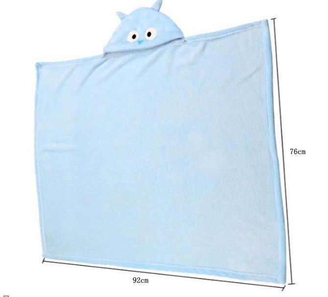 Baby fleece Cartoon Style bath hooded towel