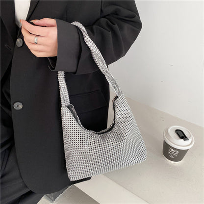 Women's Diamond Inlaid Portable Bucket Bag