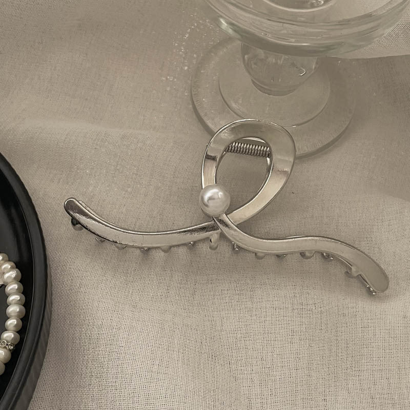 Silver Metal Barrettes Updo Hair Claw