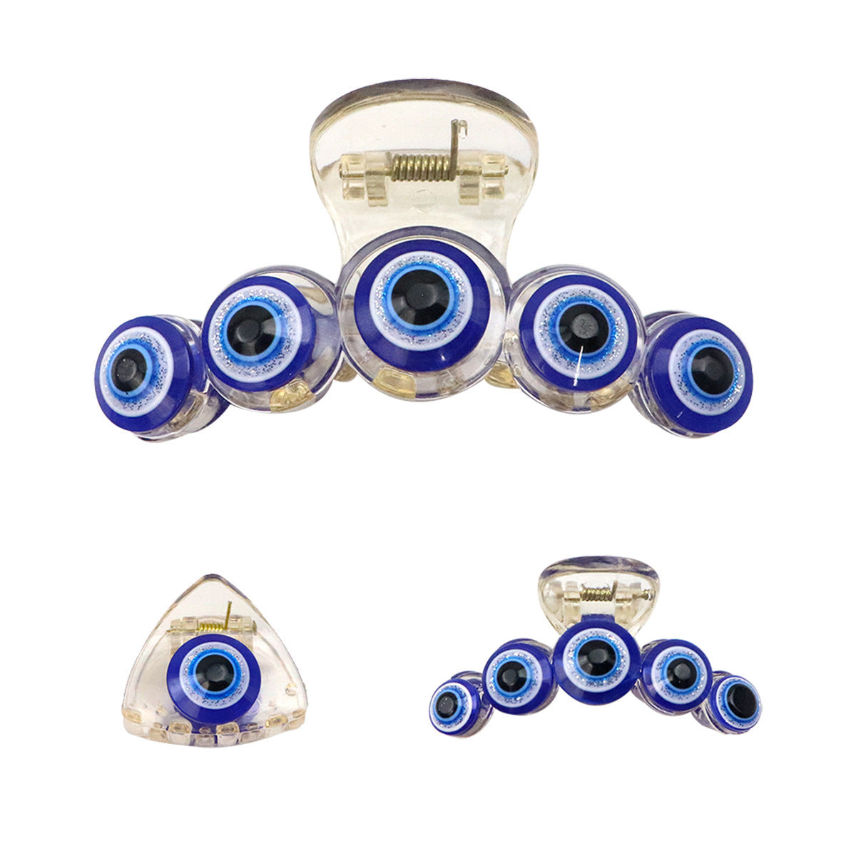 Blue Devil's Eye Hair Claw Headdress